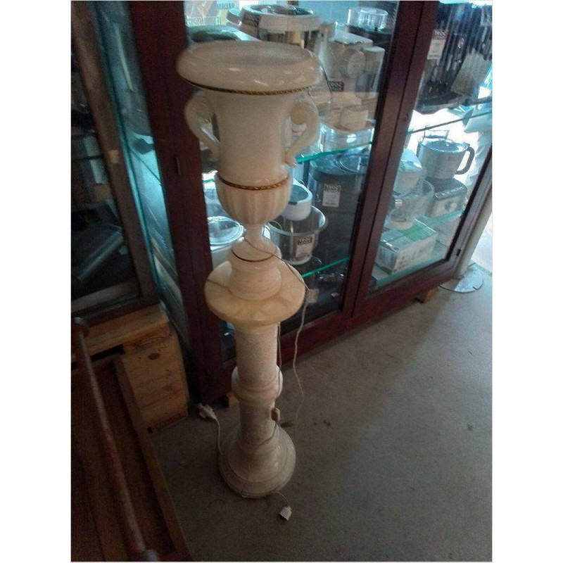 COLONNE ALBATRE + LAMPE 