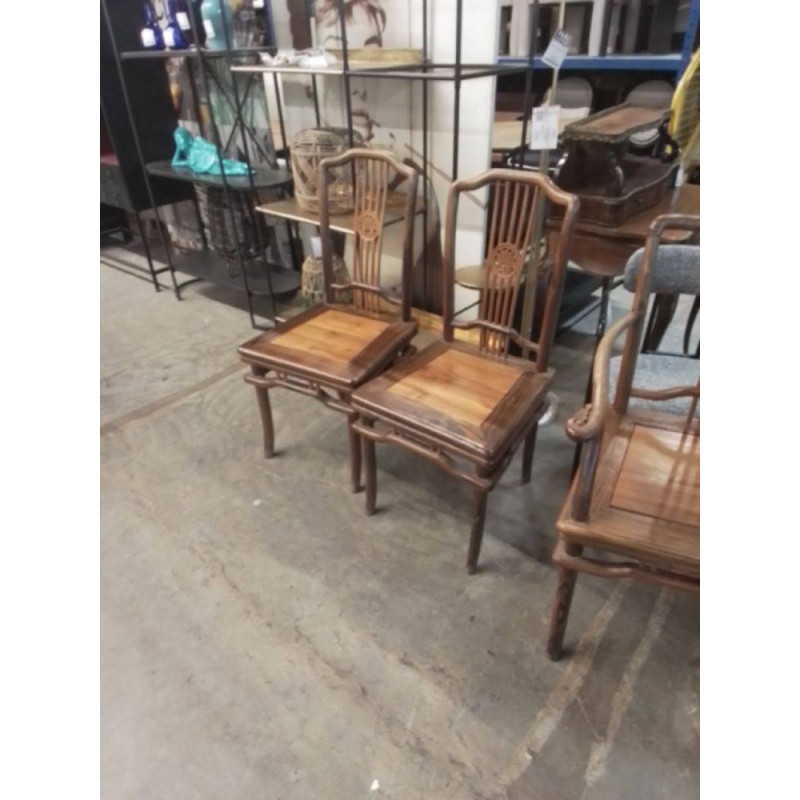 LOT SE 4 CHAISES BOIS