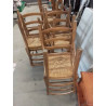 LOT DE 6 CHAISES BOIS PAILLEE
