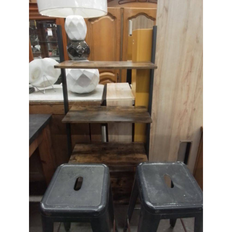 ETAGERE FER BOIS 