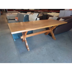 TABLE DE FERME PLACAGE CHENE