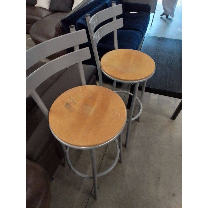 TABOURET FER BOIS 