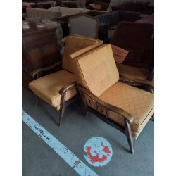 FAUTEUIL TISSU BOIS