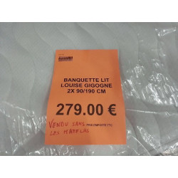 BANQUETTE LIT LOUISE GIGOGNE 2X 90/190 CM