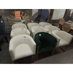 FAUTEUIL PERIA TISSU ACIER...