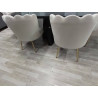 CHAISE RUTY LA PAIRE VELOURS/ACIER DORE