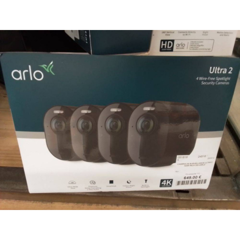 CAMÉRA DE SURVEILLANCE ULTRA 2 NOIR PACK DE 4 ARLO