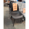 PAIRE DE CHAISE STYLE TAHO MOULEE NOIRE 