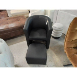 FAUTEUIL+POUF JOVANA