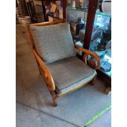 FAUTEUIL TISSU BOIS 