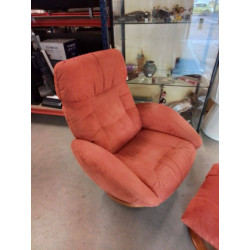 FAUTEUIL RELAX TISSU BRIQUE