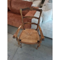 FAUTEUIL BOIS PAILLE EN...