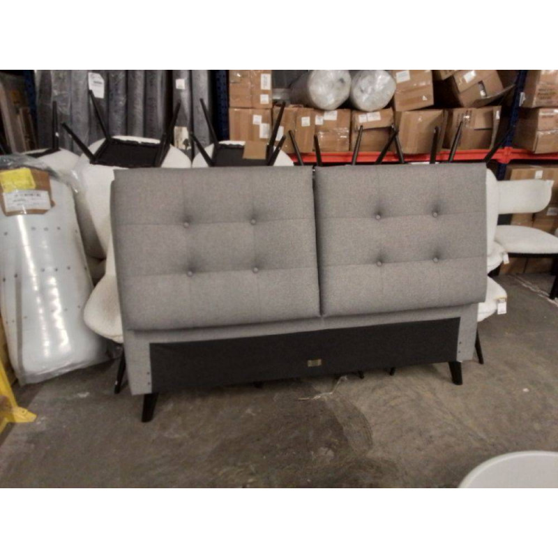 TETE DE LIT 160 TISSU GRIS