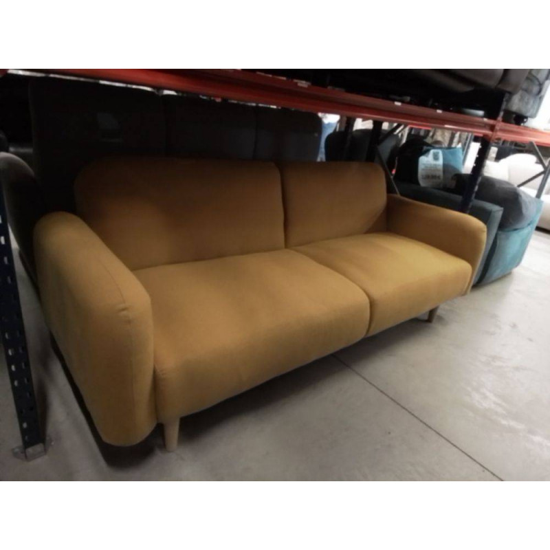 BANQUETTE JAUNE MOUTARDE AVEC DÉFAUTS 