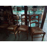 LOT DE 4 CHAISES PAILLE