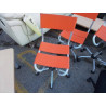 CHAISE FER ORANGE 