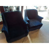 FAUTEUIL TISSU BLEU 