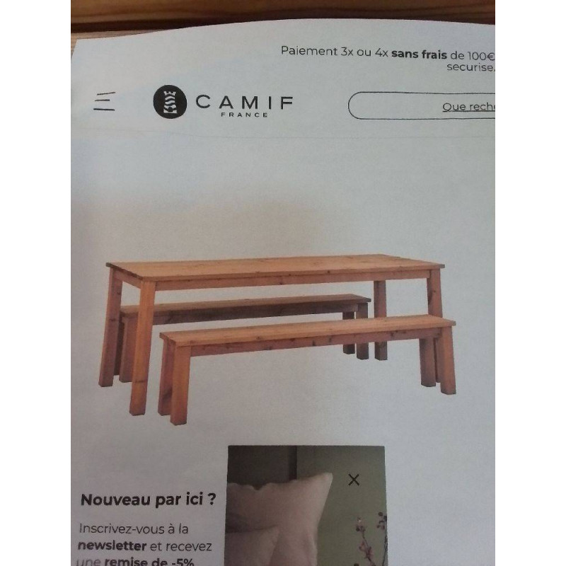 TABLE 200X78 CAMIF ELOISE