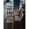 LOT DE 4 CHAISES BOIS 