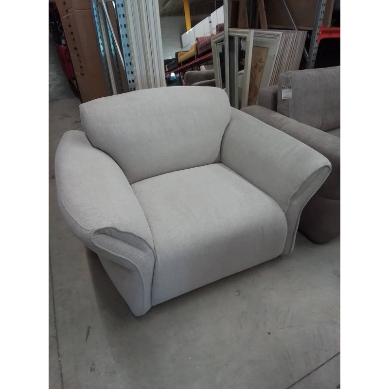 FAUTEUIL TISSU BEIGE BODURA