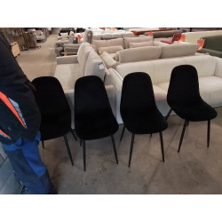 LOT DE 4 CHAISES VELOURS 