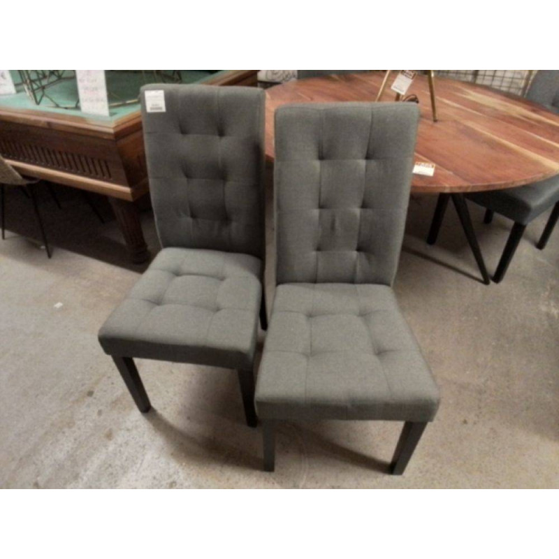 LOT DE 2 CHAISES VILLOSA TISSU 