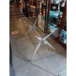 TABLE BUREAU PLATEAU VERRE 