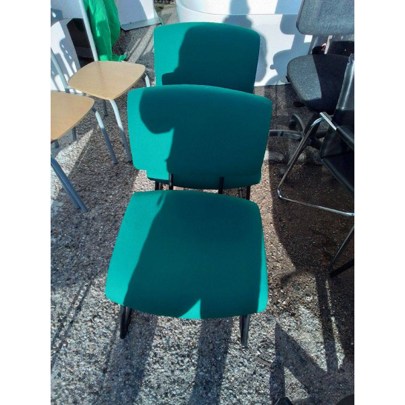 CHAISE D ACCEUIL TISSU VERT 