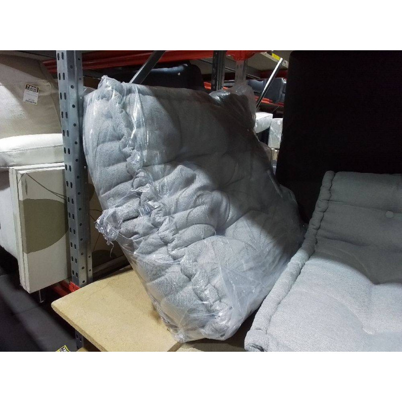 POUF DIROLA TISSU GRIS 