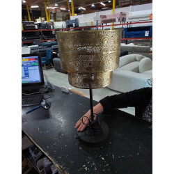 LAMPE A POSER METAL DOREE 