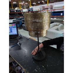 LAMPE A POSER METAL DOREE 