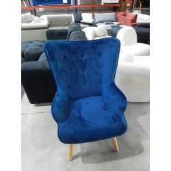 FAUTEUIL TISSU BLEU