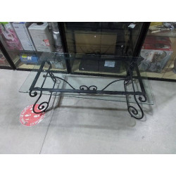 TABLE BASSE FER VERRE 