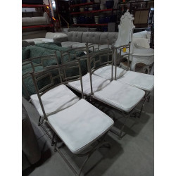 LOT DE 6 CHAISES METAL 