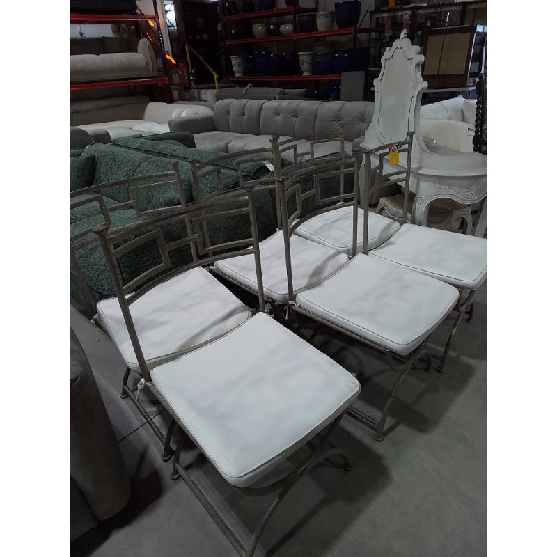 LOT DE 6 CHAISES METAL 