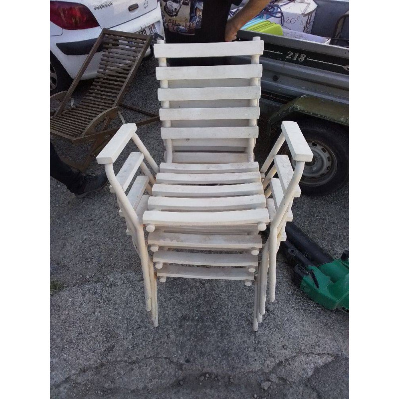 LOT DE 4 CHAISES EXT