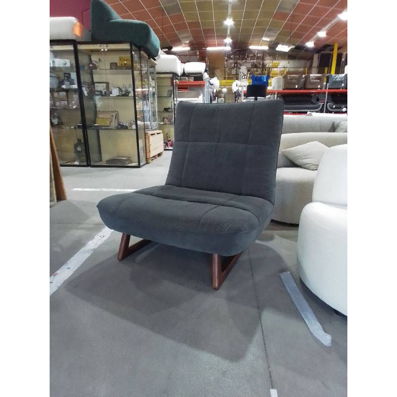 FAUTEUIL MODERNE TISSU BOIS 