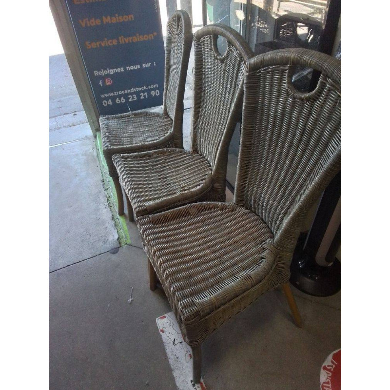 LOT DE 3 FAUTEUILS 