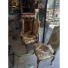 LOT DE 4 CHAISES TISSU