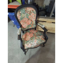 FAUTEUIL TISSU BOIS EN L’ETAT 