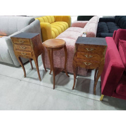 CHEVET GALBE MARQUETERIE 