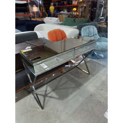 CONSOLE 2 TIROIRS MIROIR