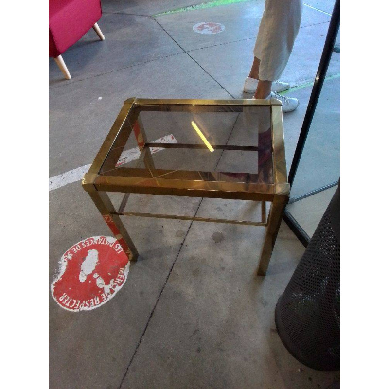 TABLE BASSE DORÉ 