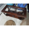 TABLE BASSE BOIS VERRE 